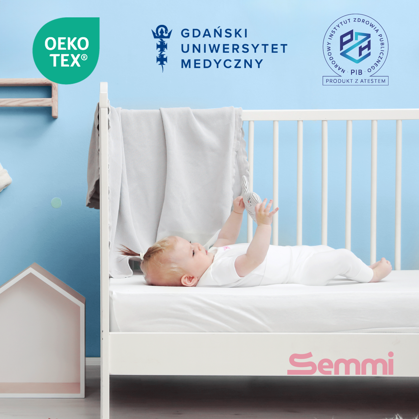 Materac dziecięcy piankowy Semmi Baby piankowy